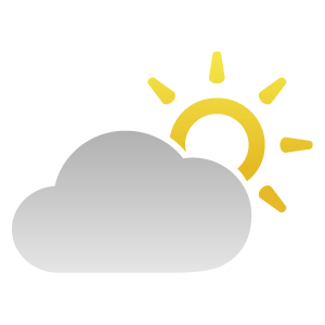 Partly cloudy, cloudy