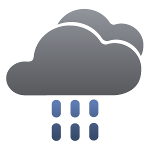Cloudy, light rains